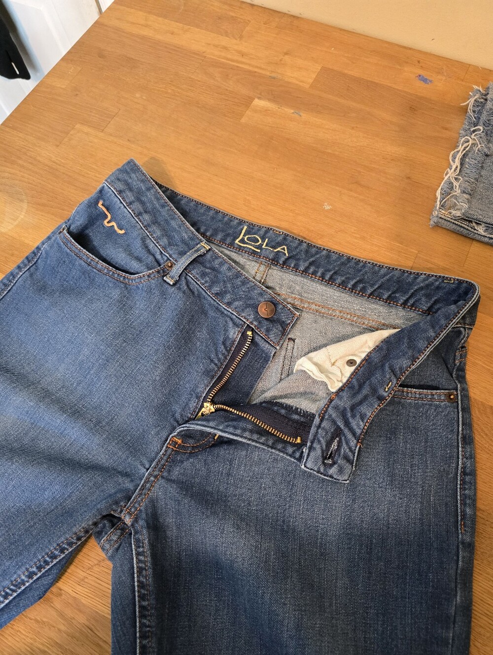 Kimes Ranch Lola Jeans Women's 12/32 Bootcut Flare Raw Fray Hem Made In USA - Picture 8 of 16
